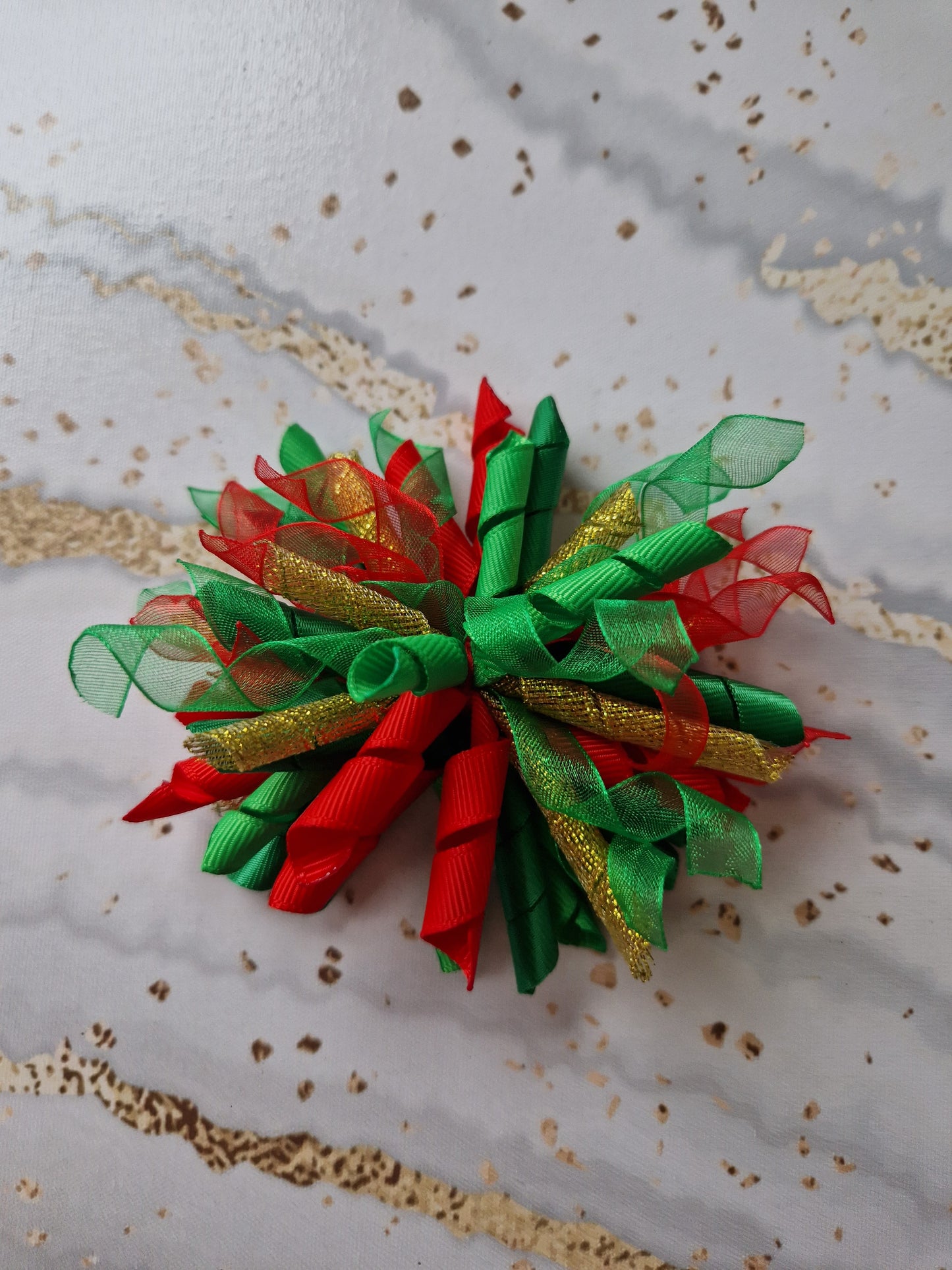 Red and Green Korker Bow